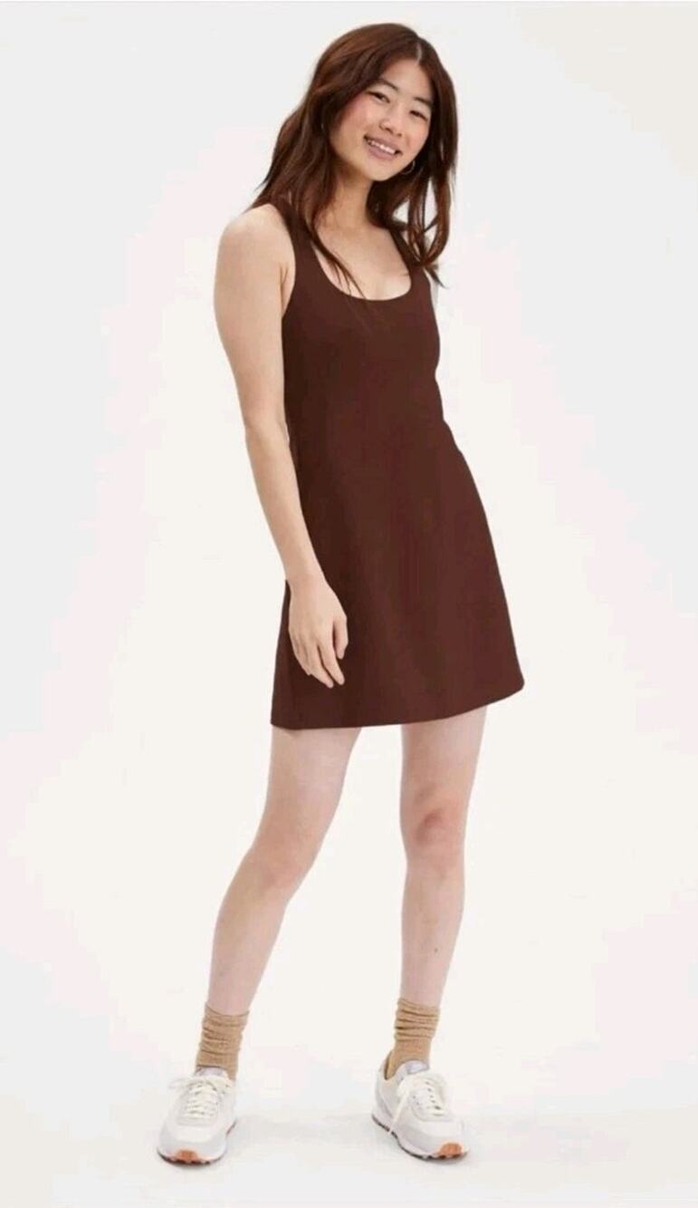 Girlfriend Collective Paloma Racerback Mini Dress XXL Built-In Shorts Activewear